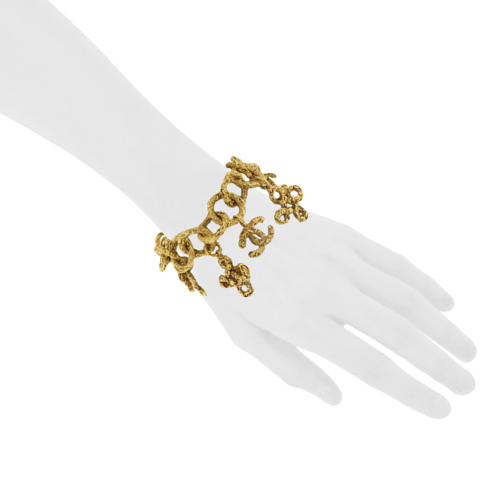 Chanel bracciale in metallo placcato oro - Detail D1