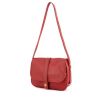 Hermes Nouméa handbag in red leather - 00pp thumbnail