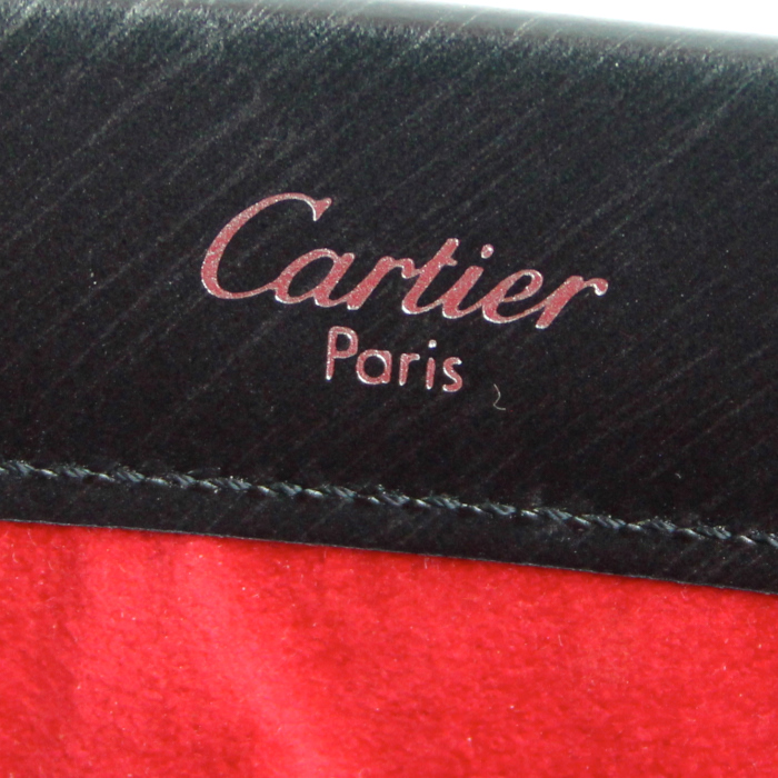 Cartier sac à main Trinity en cuir noir - Detail D3