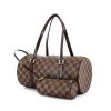 Louis Vuitton Papillon handbag in damier canvas and brown leather - 00pp thumbnail