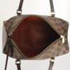 Louis Vuitton Papillon handbag in damier canvas and brown leather - Detail D2 thumbnail