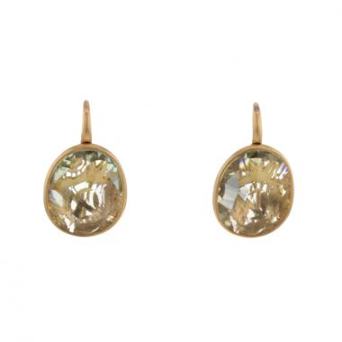 Pendientes Pomellato Arabesques en oro rosa y cuarzo verde