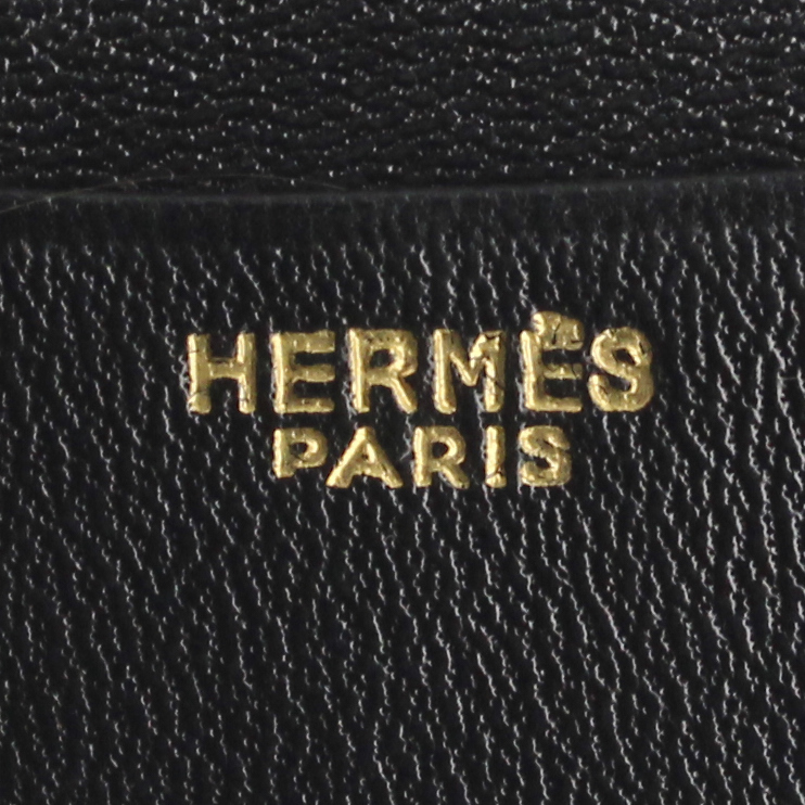 Hermes agenda-holder in black leather - Detail D2