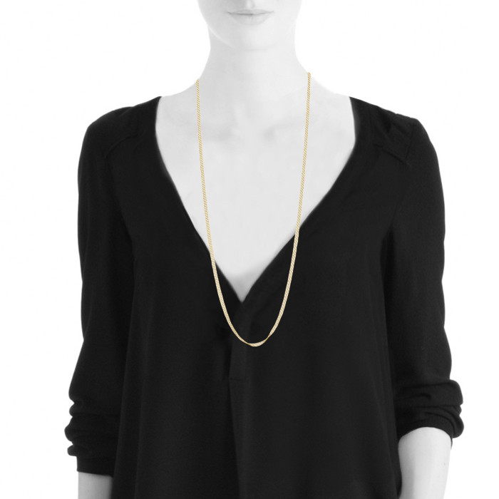Tiffany & Co Elsa Peretti long necklace in yellow gold - Detail D1