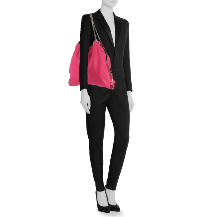 Bolso de mano en lona rosa - Detail D1