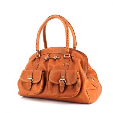 Dior sac à main grand modèle en cuir orange