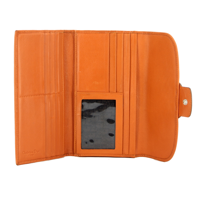 Billetera en cuero naranja - Detail D1