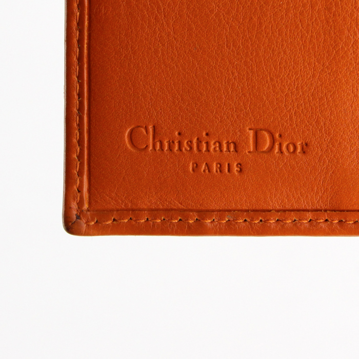 Portefeuille en cuir orange - Detail D2