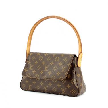 Louis Vuitton sac à main moyen modèle en toile monogram et cuir naturel