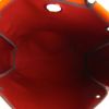Sac à dos Hermes Herbag en toile rouge et orange et cuir marron - Detail D4 thumbnail