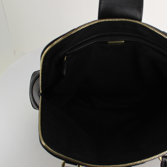 Alexander McQueen handbag in black leather and wicker - Detail D2