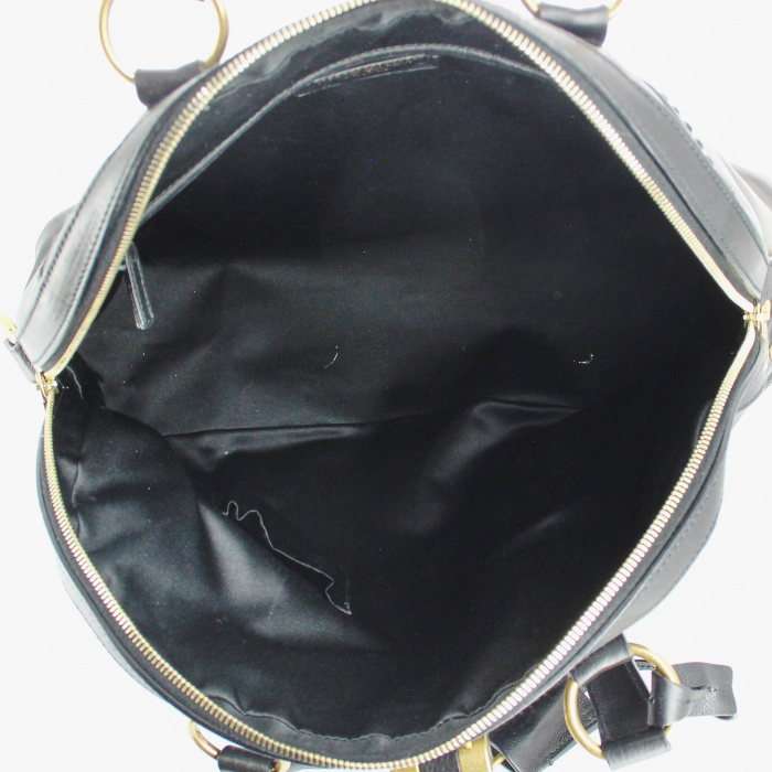 Yves Saint Laurent sac à main Muse grand modèle en cuir noir - Detail D2