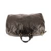 Gucci travel bag in brown monogram leather - 360 Back thumbnail