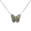 Van Cleef & Arpels Papillon necklace in white gold,  mother of pearl and diamonds - 00pp thumbnail
