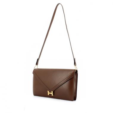 Sac/pochette Hermes Lydie en cuir marron