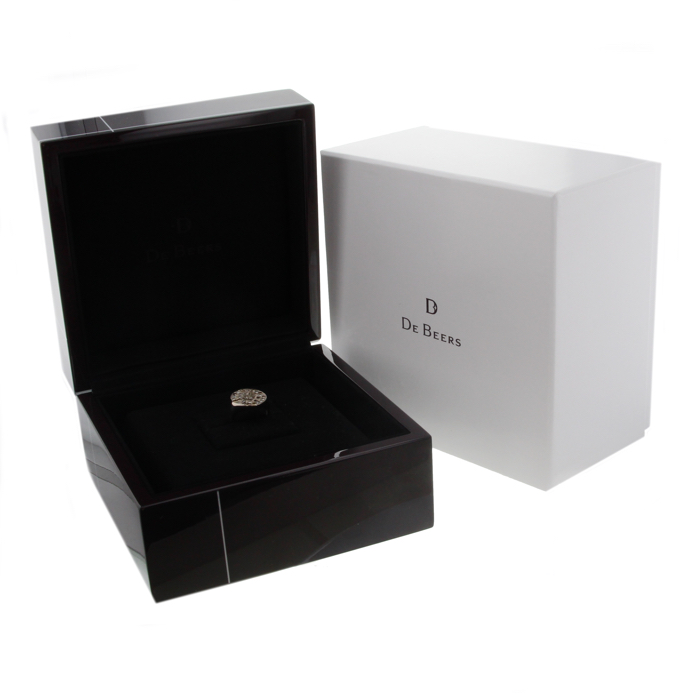 De Beers Talisman ring in white gold, diamonds and rough diamond - Detail D2