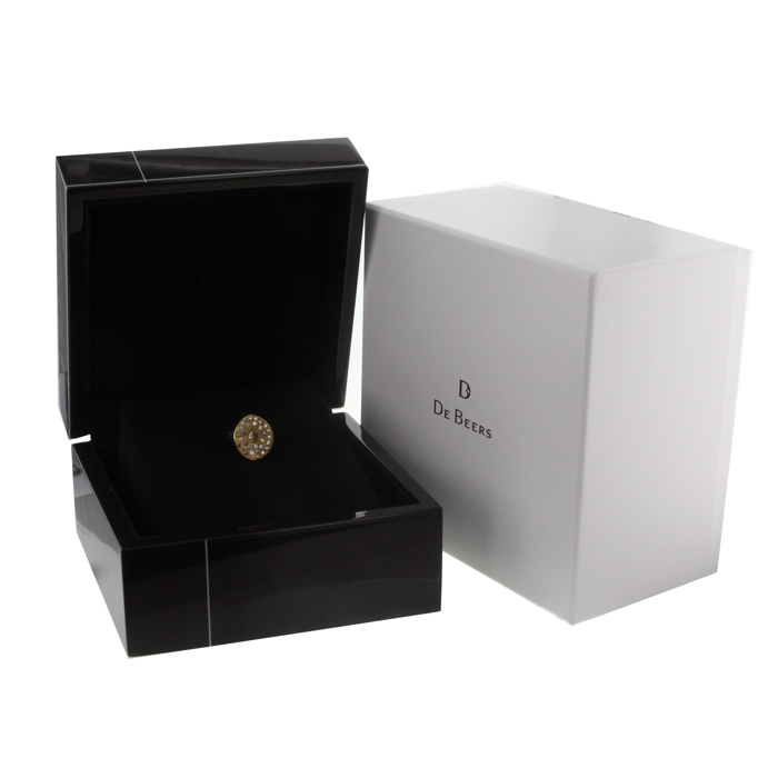De Beers Talisman ring in yellow gold, diamonds and rough diamond - Detail D2