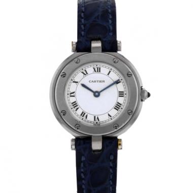 Montre Cartier Santos Ronde en acier Vers 1990