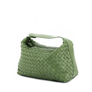 Bottega Veneta bag in green intrecciato leather