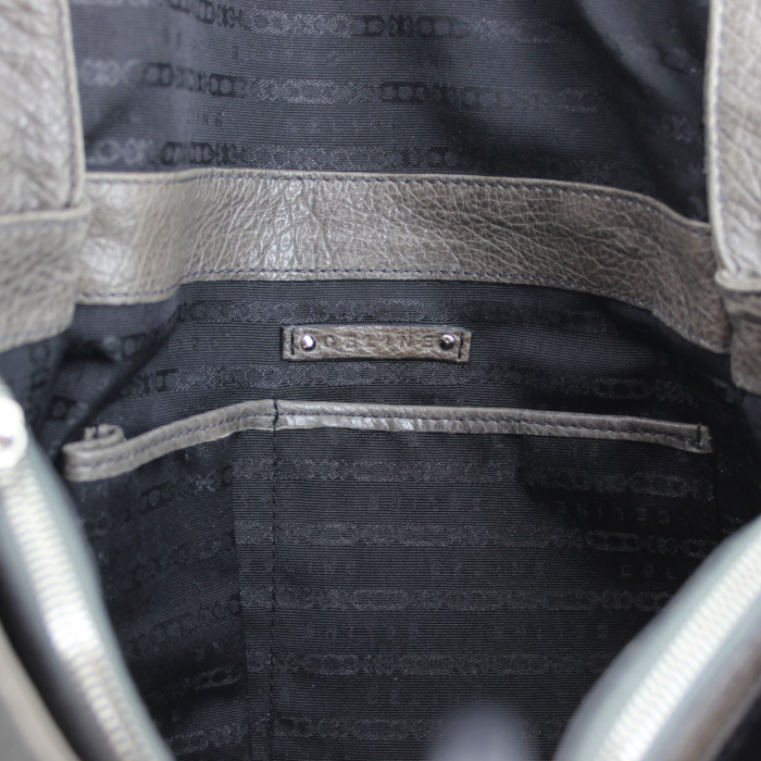 Celine bolso de mano en cuero granulado color topo - Detail D3