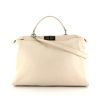Fendi Peekaboo large model handbag in rosy beige leather - 360 thumbnail
