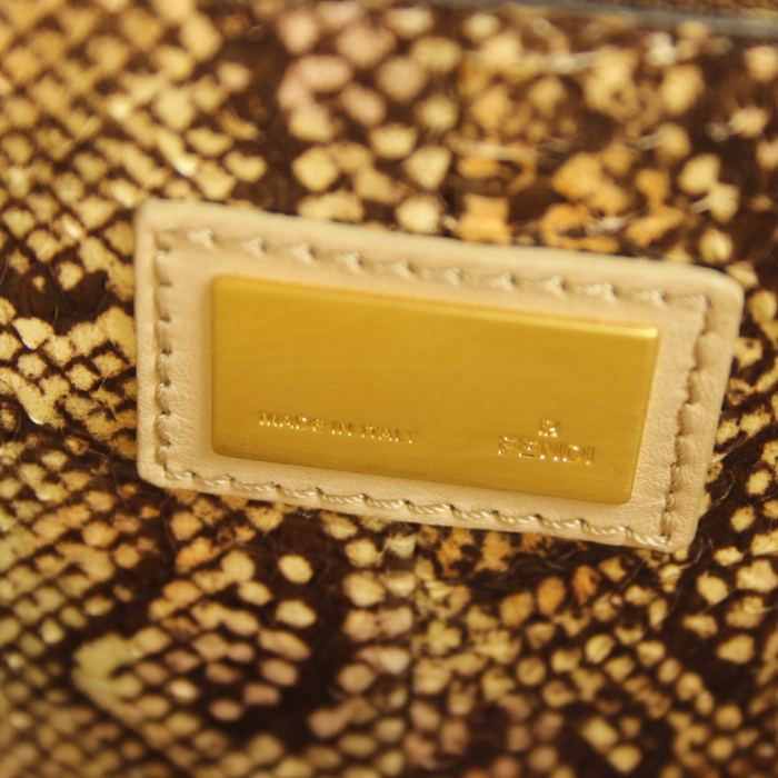 Borsa Peekaboo modello grande in pelle beige rosato - Detail D5