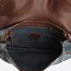 Celine Vintage handbag in blue monogram denim canvas and brown leather - Detail D2 thumbnail