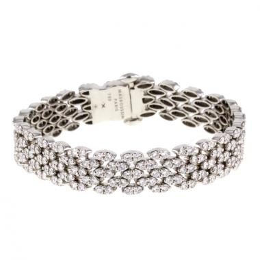 Bracelet Mauboussin Je Le Veux grand modèle en or blanc et en diamants