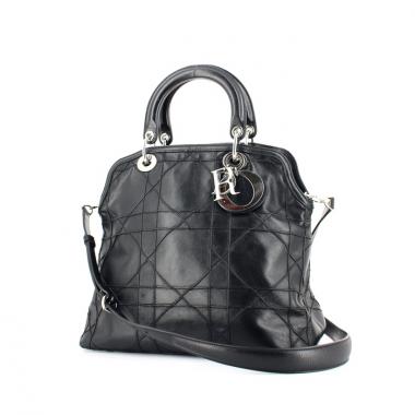 Dior sac à main Dior Granville moyen modèle en cuir noir