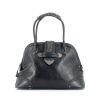 Handbag in black glittering leather - 360 thumbnail