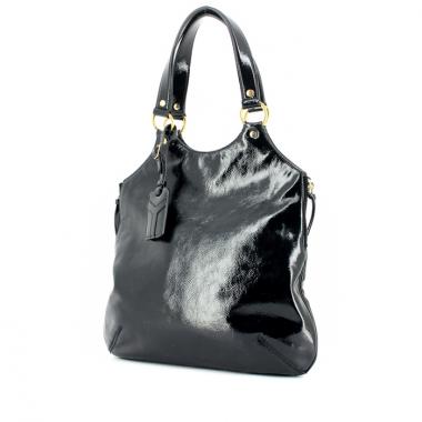 Tribute handbag in black patent leather