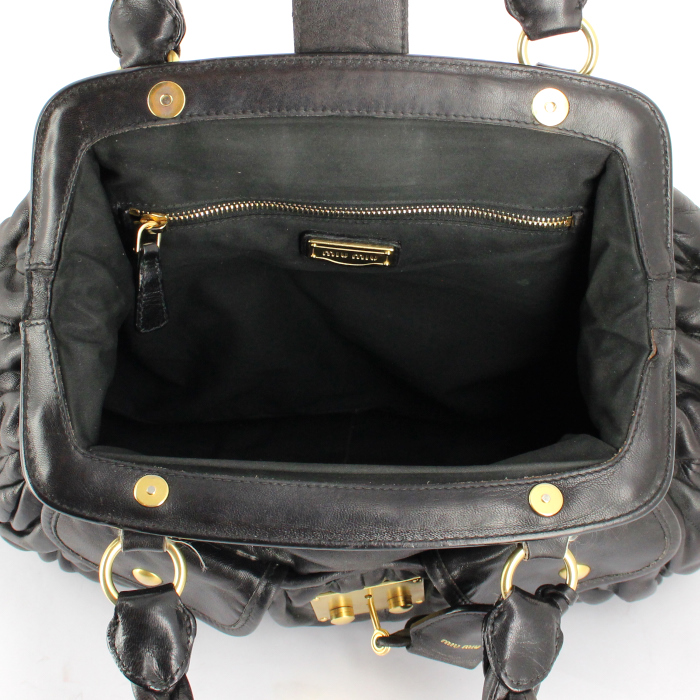 Miu Miu bag in black quilted leather - Detail D2