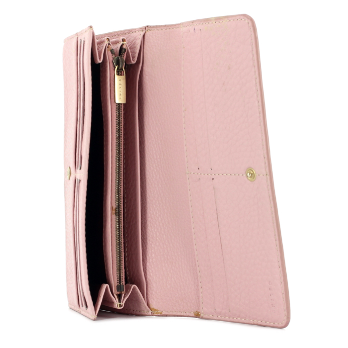 Billetera Celine en cuero rosa - Detail D2
