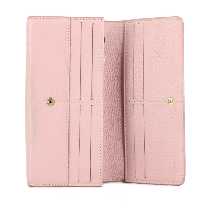 Portefeuille Celine en cuir rose - Detail D3