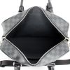 Borsa portadocumenti Louis Vuitton Icare in tela cerata con motivo a scacchi grigio e pelle grigia - Detail D3 thumbnail