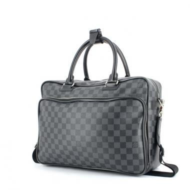 Louis Vuitton porte-documents Icare en toile damier enduite grise et cuir gris