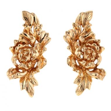 Repossi Nérée large model earrings for non pierced ears in pink gold