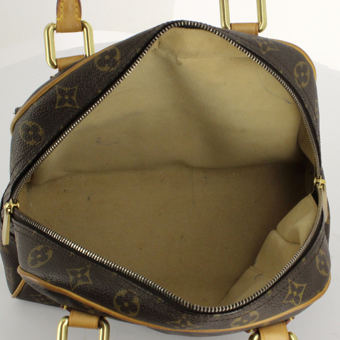 Louis Vuitton sac à main en toile monogram et cuir naturel - Detail D2