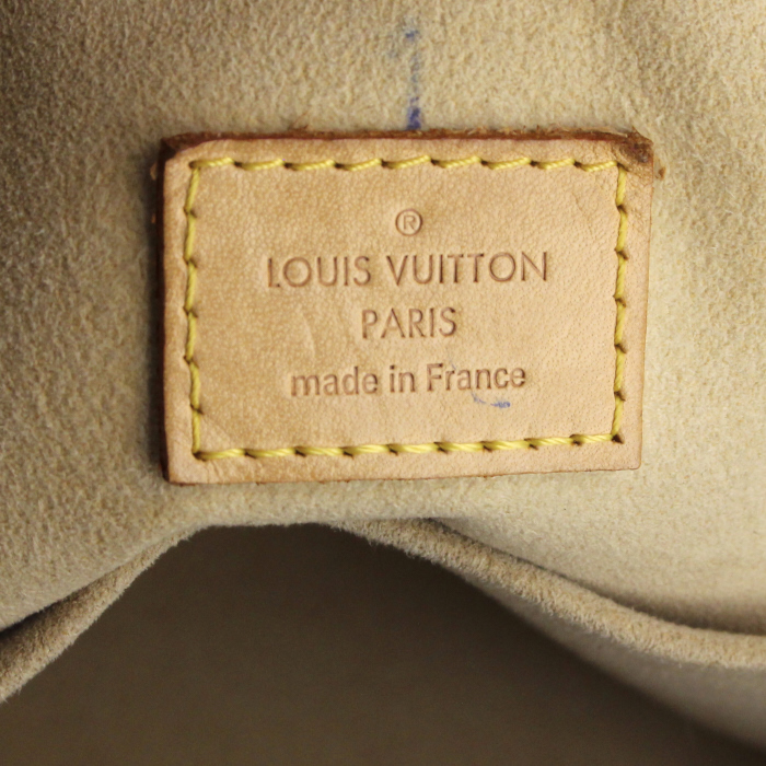 Louis Vuitton sac à main en toile monogram et cuir naturel - Detail D3
