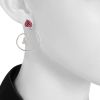 Paire de boucles d'oreilles Dior Diablotine en or blanc,  diamant et spinelle - Detail D1 thumbnail