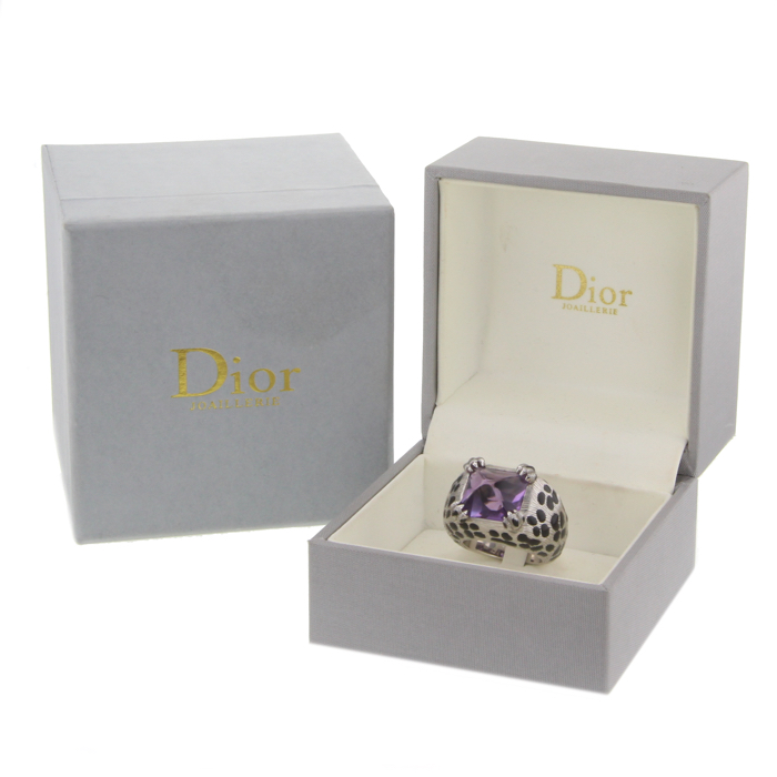 Dior ring in white gold,  amethyst and enamel - Detail D2