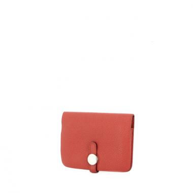 Dogon wallet in red togo leather