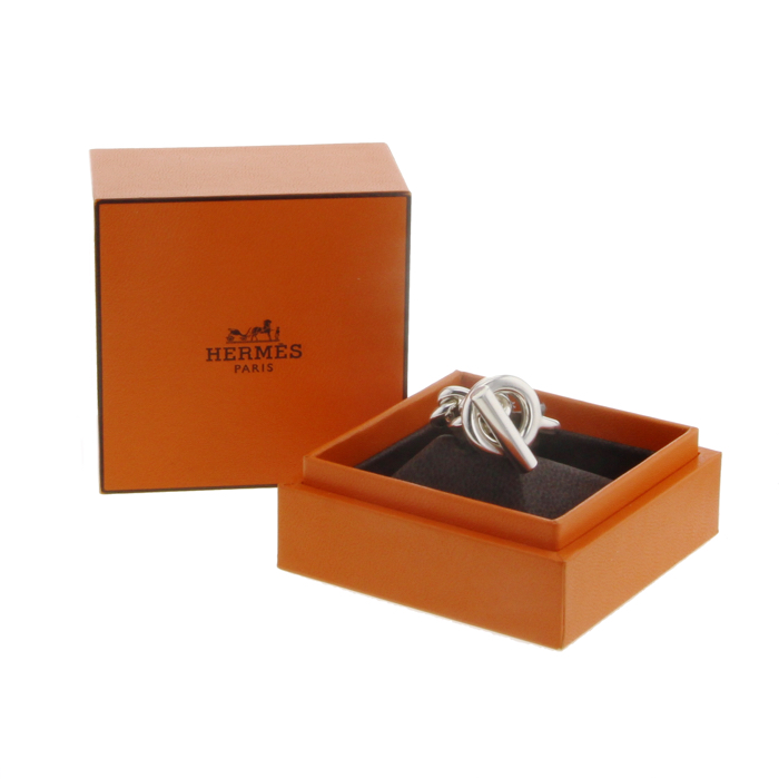 Hermes Croisette half-articulated ring in silver - Detail D2