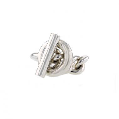 Anello semi-mobile Hermes Croisette in argento