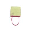 Dior Vintage handbag in green and pink bicolor canvas - 360 Front thumbnail