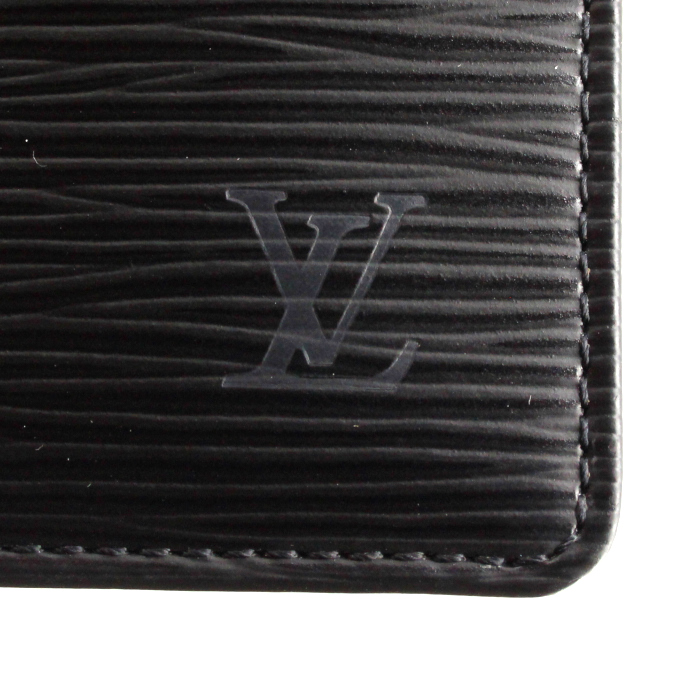 Louis Vuitton cartera para tarjetas en cuero Epi negro - Detail D2