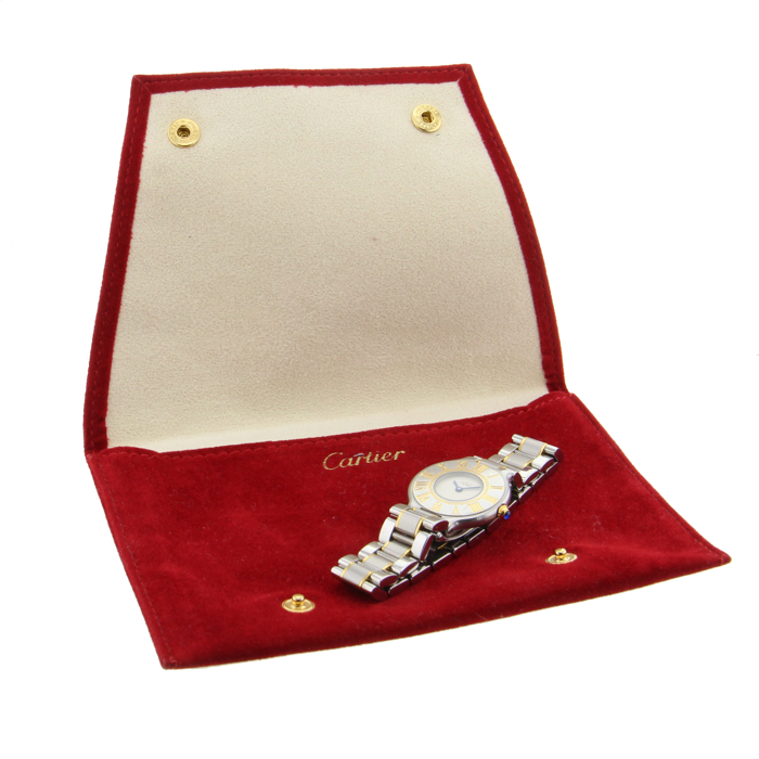 Montre Cartier Must 21 en or et acier Vers  1990 - Detail D2