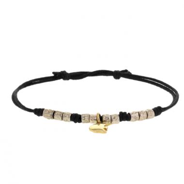 Bracciale in argento e oro giallo