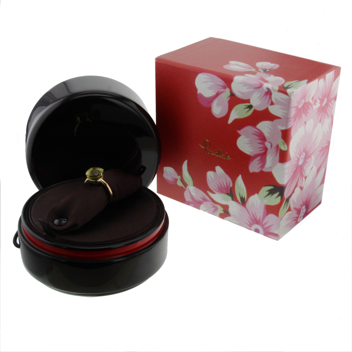 Pomellato Nudo ring in pink gold and peridot - Detail D2