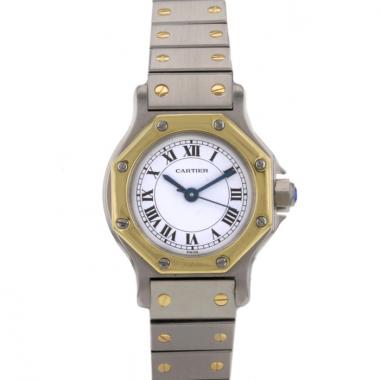 Cartier Santos Ronde watch in gold and stainless steel Circa  1990